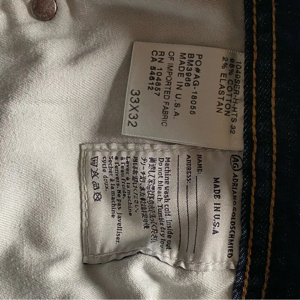 ADRIANO GOLDSCHMIED Men’s Jeans Size 33 x 30.5 - Picture 4 of 4